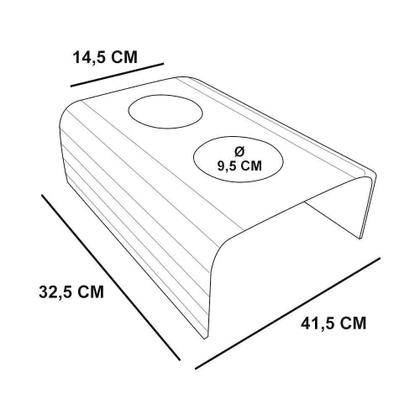 Imagem de Kit 04 Bandejas Esteira Para Braço De Sofá Porta Copo Plástico Tabaco - SSX Multicoisas