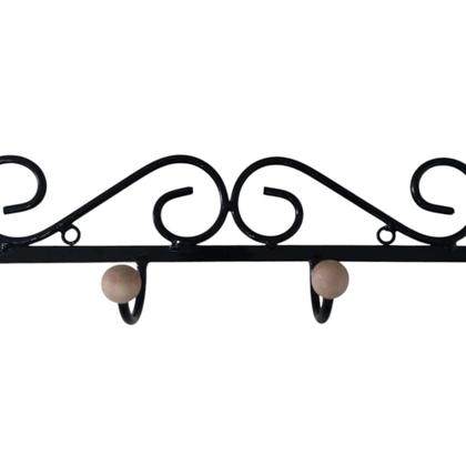 Imagem de Kit 04 Cabideiros de Parede Tradicional com 4 Ganchos - Oferta de Fábrica