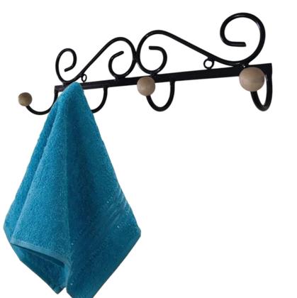 Imagem de Kit 04 Cabideiros de Parede Tradicional com 4 Ganchos - Oferta de Fábrica