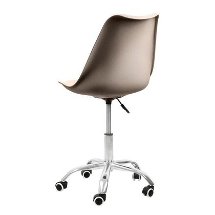 Imagem de Kit 04 Cadeiras Office Base Cromada Giratória Saarinen