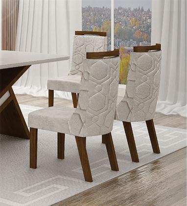 Imagem de Kit 04 Cadeiras Sala de Jantar Agata MDF Leifer Moveis