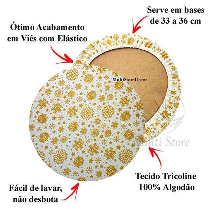 Imagem de KIT 04 Capa de Sousplat Patch Natal - 35 cm - Várias Cores e Estampas - Supla Jogo Americano