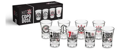 Imagem de KIT 04 Copo Dose Shot Corinthians Cachaça Tequila