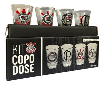 Imagem de KIT 04 Copo Dose Shot Corinthians Cachaça Tequila
