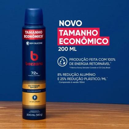 Imagem de Kit 04 Desodorante Bozzano 72h Extreme Sport Proteção em Dobro - 200ml (grande)