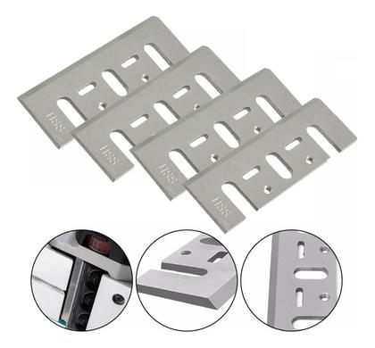 Imagem de Kit 04 Facas Laminas Para Plaina Elétrica Makita Pb-82 Hss