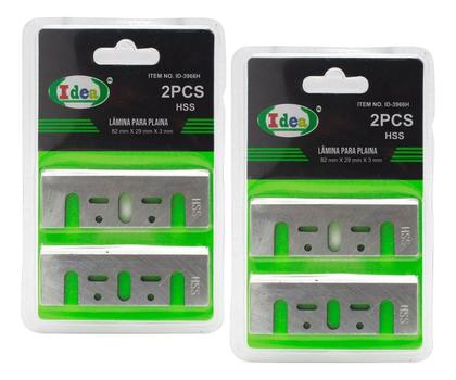Imagem de Kit 04 Facas Laminas Para Plaina Elétrica Makita Pb-82 Hss