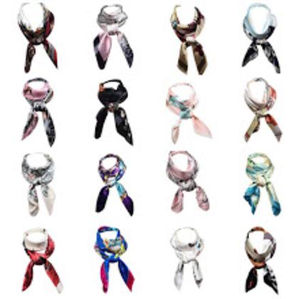 Imagem de Kit 04 Lenço De Pescoço Echarpe Cachecol Glamour Multiformas Look Sortidos