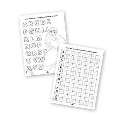 Imagem de Kit 04 Livros Coleção Aprender É Incrível Princesas Disney Aprendendo Escrever, Caligrafia, Alfabeto e Números