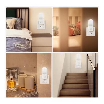 Imagem de Kit 04 Mini Abajur Luminária Tomada Luz Noturna Led Bivolt