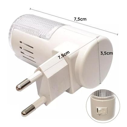 Imagem de Kit 04 Mini Abajur Luminária Tomada Luz Noturna Led Bivolt