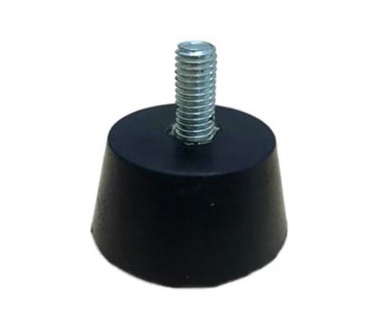 Imagem de Kit 04 Pçs Amortecedor Pé Nivelador Sapata Borracha M8 Carga 200Kg