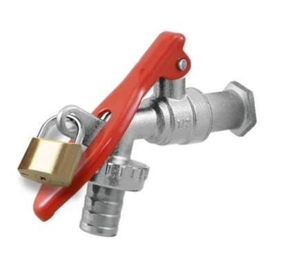 Imagem de Kit 04 Pçs Torneira Jardim Esfera com Porta Cadeado - 1/4 Volta