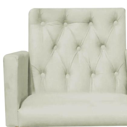 Imagem de Kit 04 Poltrona Cadeira Nina Captone Decorativa Recepção Sala De Estar Suede Bege - KDAcanto Móveis