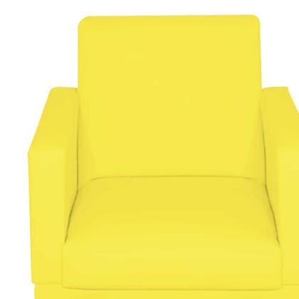 Imagem de Kit 04 Poltrona Cadeira Nina Com Base Decorativa Recepção Sala De Estar Suede Amarelo - DAMAFFÊ MÓVEIS