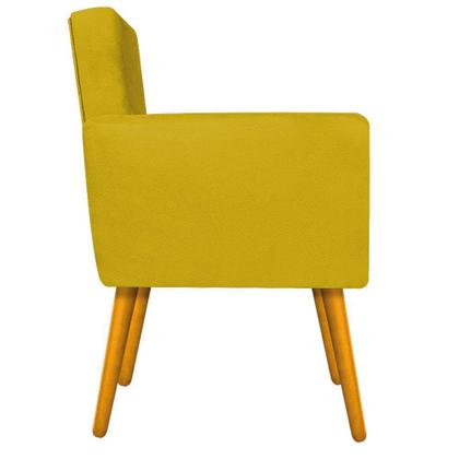 Imagem de kit 04 Poltronas Beatriz Palito Mel Suede Amarelo - KDAcanto Móveis