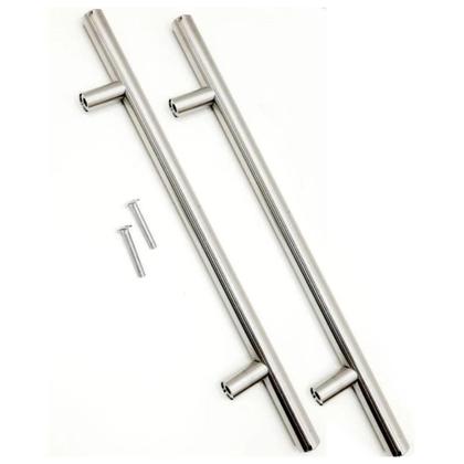 Imagem de Kit 04 Puxadores Haste Redondo Inox Escovado 288mm Gavetas