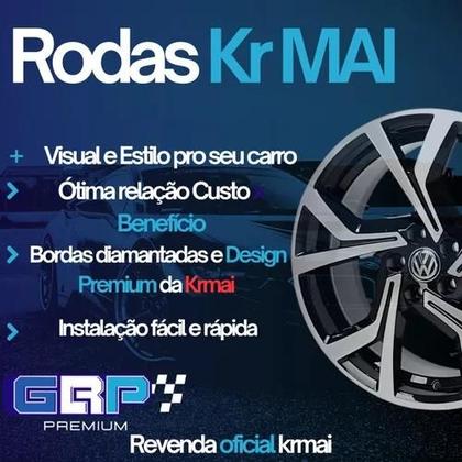 Imagem de kit 04 Rodas aro 15 Polo GTS Preta diamantada