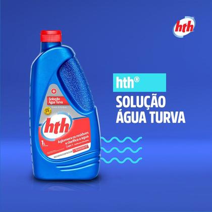Imagem de Kit 04 Solução Água Turva Hth 1 Litro Super Decantador