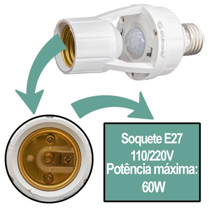 Imagem de Kit 04 Soquete Sensor De Presença Lâmpada Bocal E27 Movimento 360º