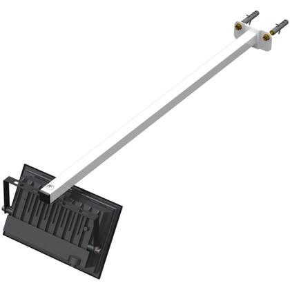 Imagem de Kit 04 Suportes De Refletor Led Haste Parede Fachada Banner Iluminação 60 Cm