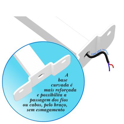 Imagem de Kit 04 Suportes Haste De Refletor Led Parede Fachada Banner Iluminação 20 Cm