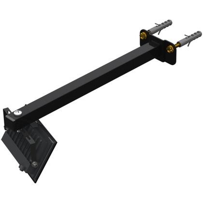 Imagem de Kit 04 SUPORTES REFLETOR LED BASE RETA BANNER FACHADA BRAÇO 30 cm