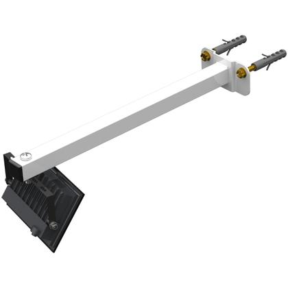 Imagem de Kit 04 SUPORTES REFLETOR LED BASE RETA BANNER FACHADA BRAÇO 30 cm