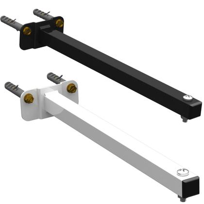 Imagem de Kit 04 SUPORTES REFLETOR LED BASE RETA BANNER FACHADA BRAÇO 30 cm