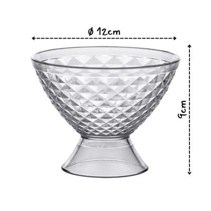 Imagem de Kit 04 Taças Sobremesa Grande 400ml Acrilico Leve Resistente Doce Sorvete Festa Evento Buffet Infantil Luxxor Paramount