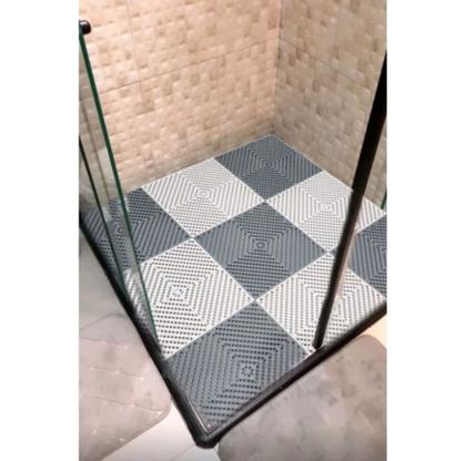 Imagem de KIT 04 TAPETE MODULAR ANTIDERRAPANTE FLEXIVEL 30x30 BOX BANHEIRO LAVANDERIA CANIL NOVOFLEX