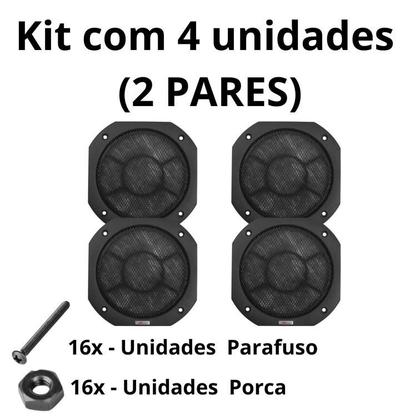 Imagem de Kit 04 Telas Alto Falante 6 Polegadas Com Parafusos Proteção