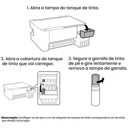 Imagem de Kit 04 Tintas Originais L3250 L3210 T544 L3150 - Kit 04 Cores - Original