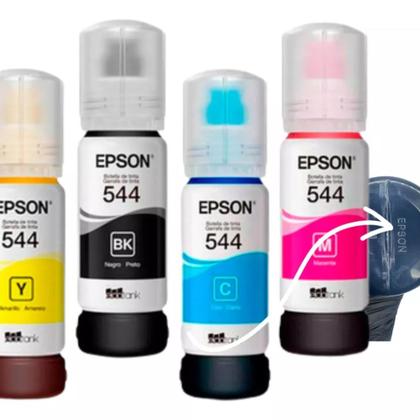 Imagem de Kit 04 Tintas Originais L3250 L3210 T544 L3150 - Kit 04 Cores - Original