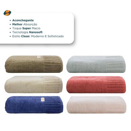 Imagem de Kit 04 Toalhas De Banho Gigante Velour Camesa 100% Algodão