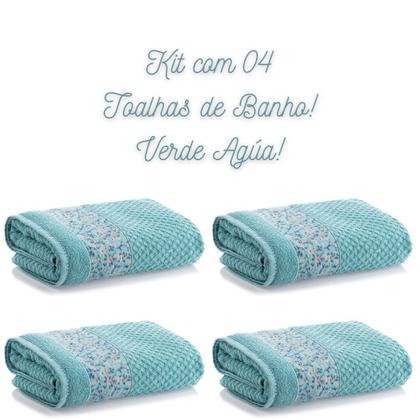 Imagem de Kit 04 Toalhas de Banho Grande Super Macia de Algodão 450 Gr