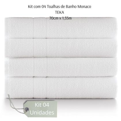 Imagem de Kit 04 Toalhas de Banho Hotel Profissional Teka Monaco 380g