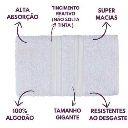 Imagem de Kit 04 Toalhas de Rosto Soft 100% Algodão Felpuda Macia p/ Salão