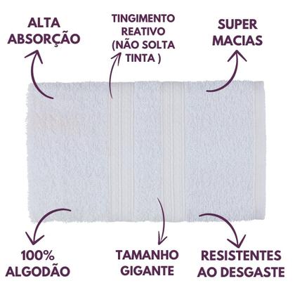 Imagem de Kit 04 Toalhas de Rosto Soft 100% Algodão Felpuda Macia p/ Salão
