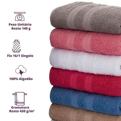 Imagem de Kit 04 Toalhas de Rosto Soft 100% Algodão Felpuda Macia p/ Salão