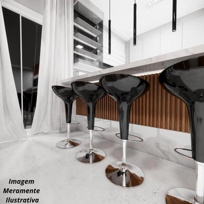 Imagem de Kit 04 Un Banquetas Giratória Alta Tulipa Lotus Assento Abs prime.office P010