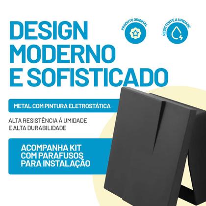 Imagem de kit 04 und Acabamento Válvula Descarga metal Preto Fosco