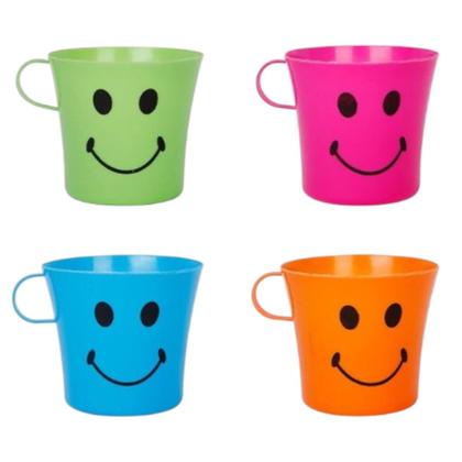 Imagem de Kit 04 Unidades Copo Inantil Caneca Smile Emoji  Escola Empresa