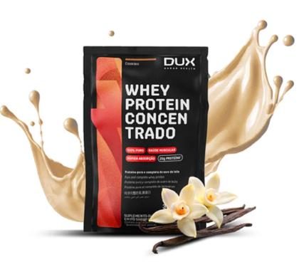 Imagem de Kit 04 Whey Protein 100 Concentrado Sabor Baunilha Sachê de 30g Dux Nutrition
