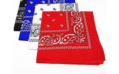 Imagem de kit 05 Bandana Faixa Lenço Cabelo Moda POP Rock Tumblr Hip Hop Unissex Sortidos