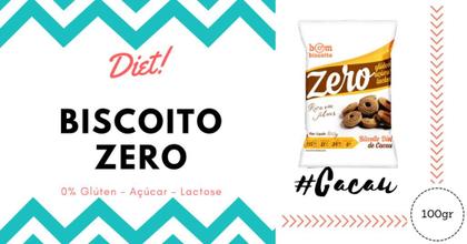 Imagem de Kit 05 Bom Biscoito Cacau Zero Açúcar, Glúten e Lactose 100g