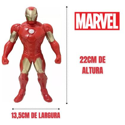 Imagem de Kit 05 Boneco Marvel Avengers Thor Hulk Iron Man Spider Capitão Vingadores