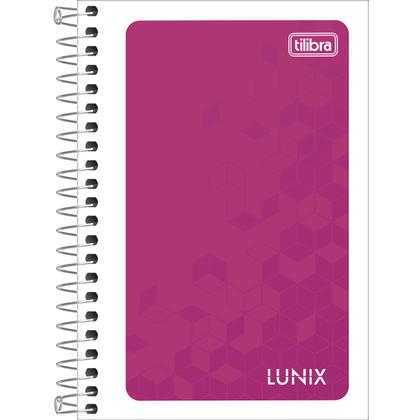 Imagem de KIT 05 Cadernetas Pequena Espiral 1/8 LUNIX Anotações Capa Flexível 96 Folhas Tilibra