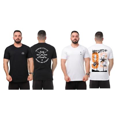 Imagem de kit 05 Camisetas Camisas Masculinas Revenda 100% Algodão