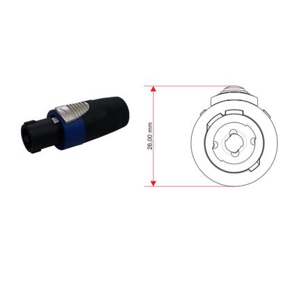 Imagem de kit 05 Conector Speakon Macho Para Cabo Wireconex WC-605 4 Polos